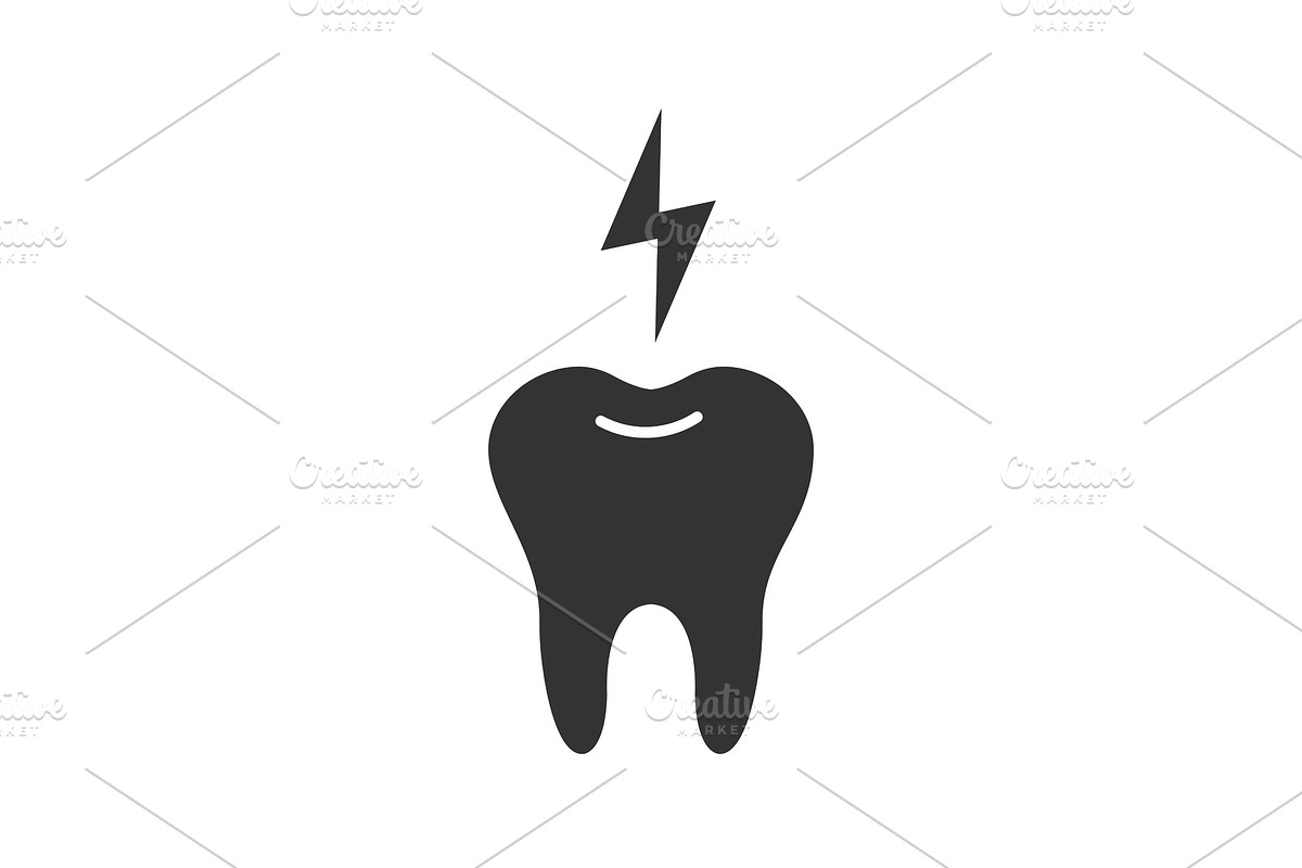Toothache glyph icon in Graphics - product preview 8