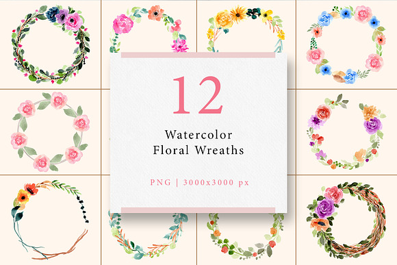 Floral Watercolor Graphic Bundle in Illustrations - product preview 7