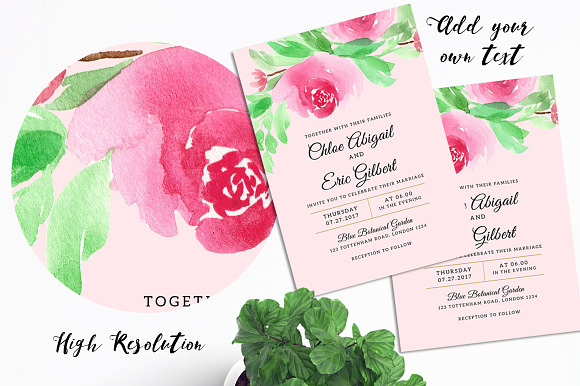 Floral Watercolor Graphic Bundle in Illustrations - product preview 14