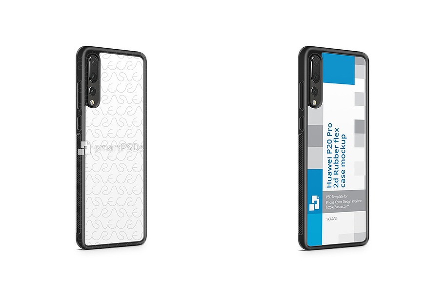 Huawei P20 Pro 2d RubberFlex Case  in Product Mockups - product preview 8