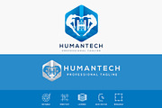 Human Tech Futuristic Logo