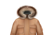 Brown sport winter coat