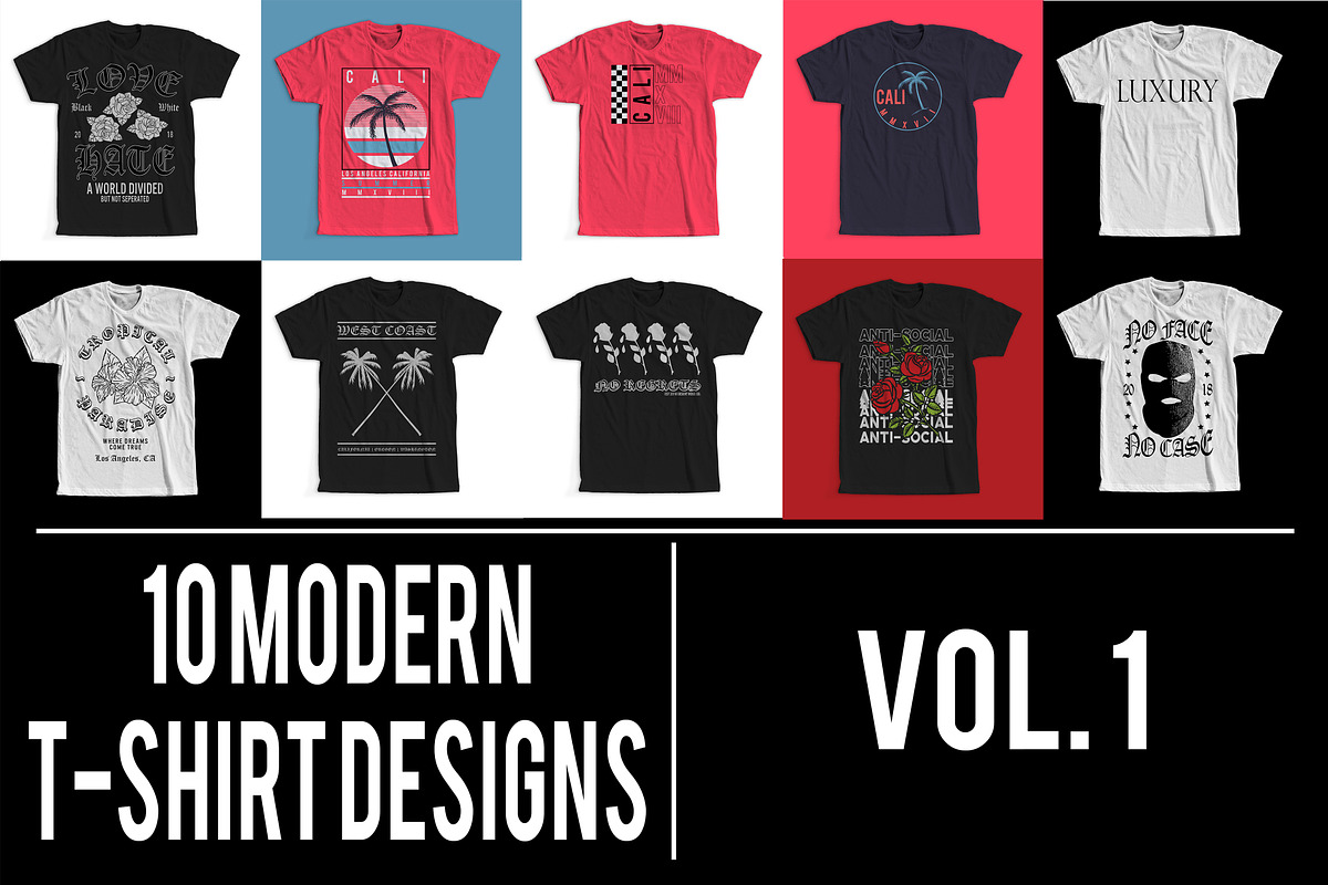 Modern T-Shirt Designs VOL. 1 in Graphics - product preview 8