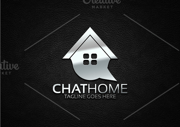 Home Chat Logo in Logo Templates - product preview 3