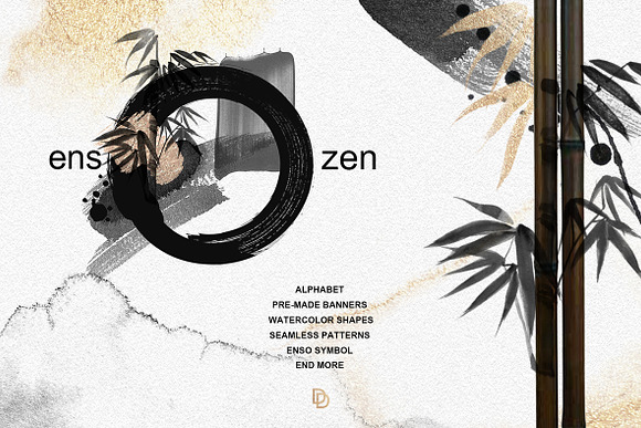 ENSO - ZEN black & gold graphics in Objects - product preview 4
