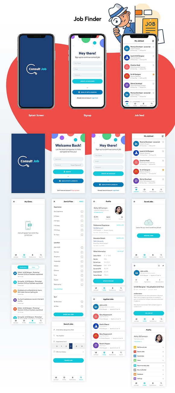 5 Multi Categories Mobile App UI KIT in UI Kits and Libraries - product preview 4