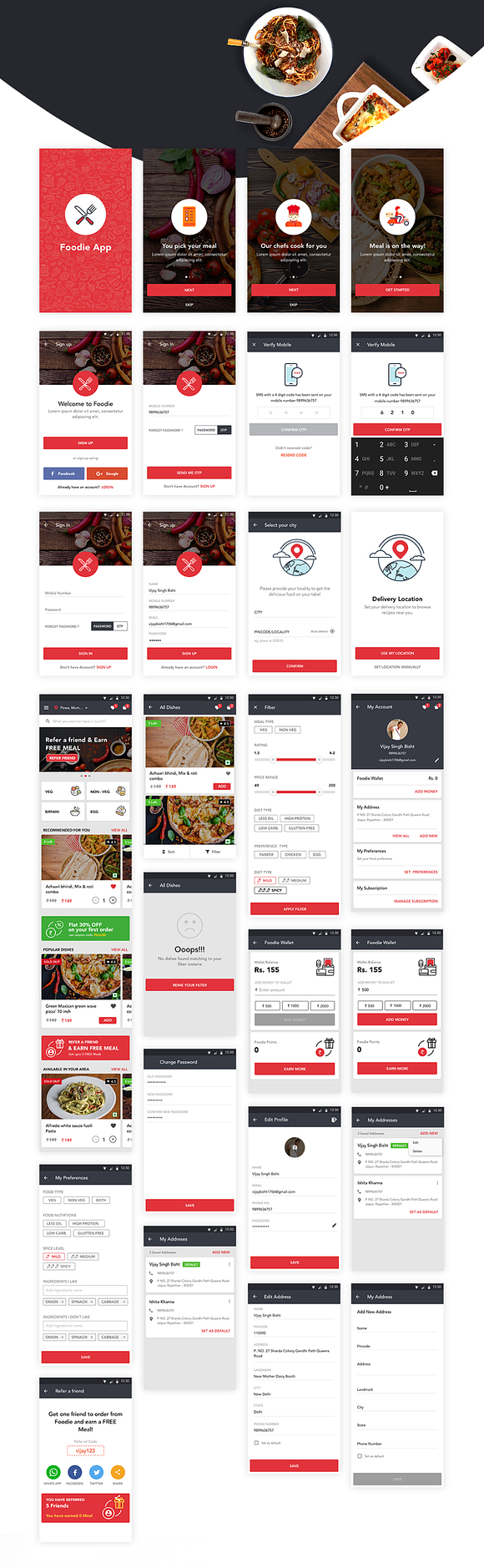 5 Multi Categories Mobile App UI KIT in UI Kits and Libraries - product preview 8