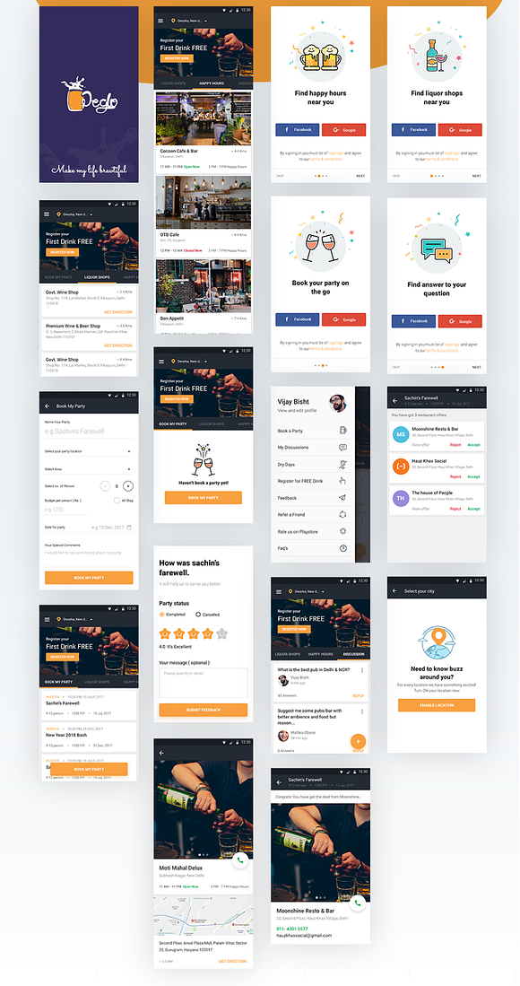 5 Multi Categories Mobile App UI KIT in UI Kits and Libraries - product preview 9