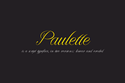 Paulette, script typeface