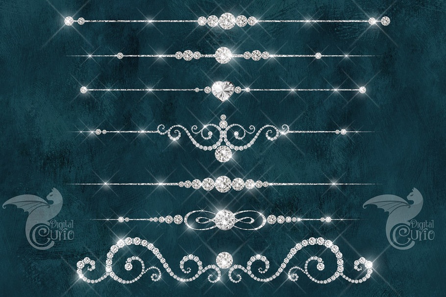 Diamond Dividers Clipart in Objects - product preview 8