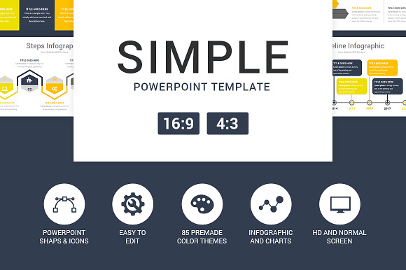 Simple PowerPoint Template in PowerPoint Templates - product preview 3