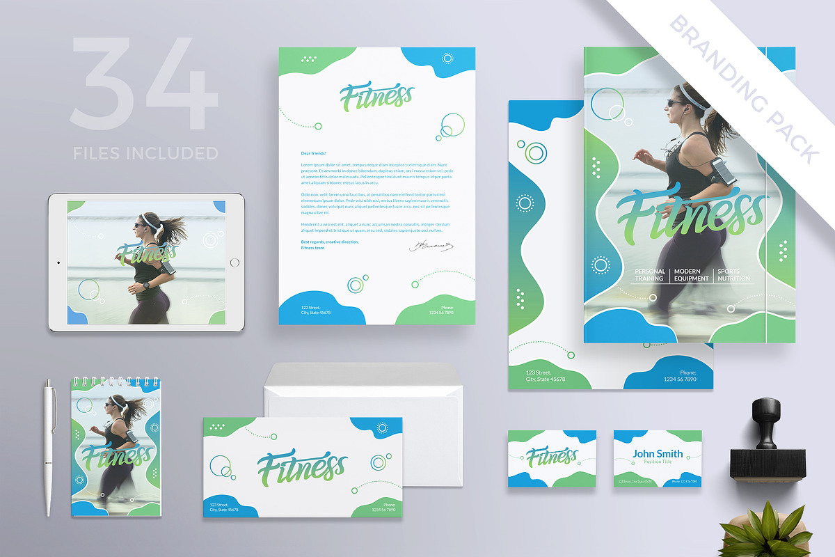 Branding Pack | Fitness Centre in Branding Mockups - product preview 8