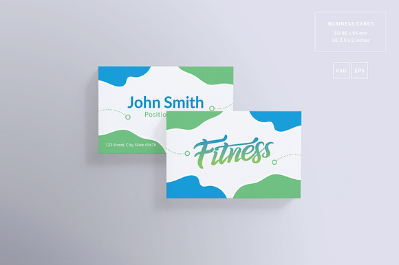Business Cards | Fitness Centre in Business Card Templates - product preview 2