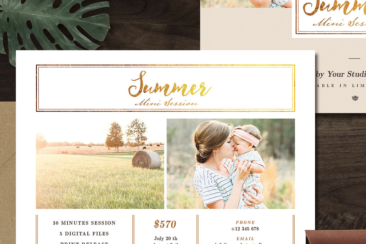 Summer Mini Session Template MS001 in Flyer Templates - product preview 8