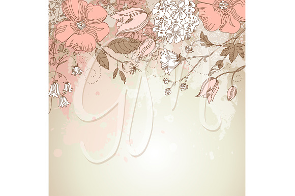 Flower Designs papers vintage style in Illustrations - product preview 1