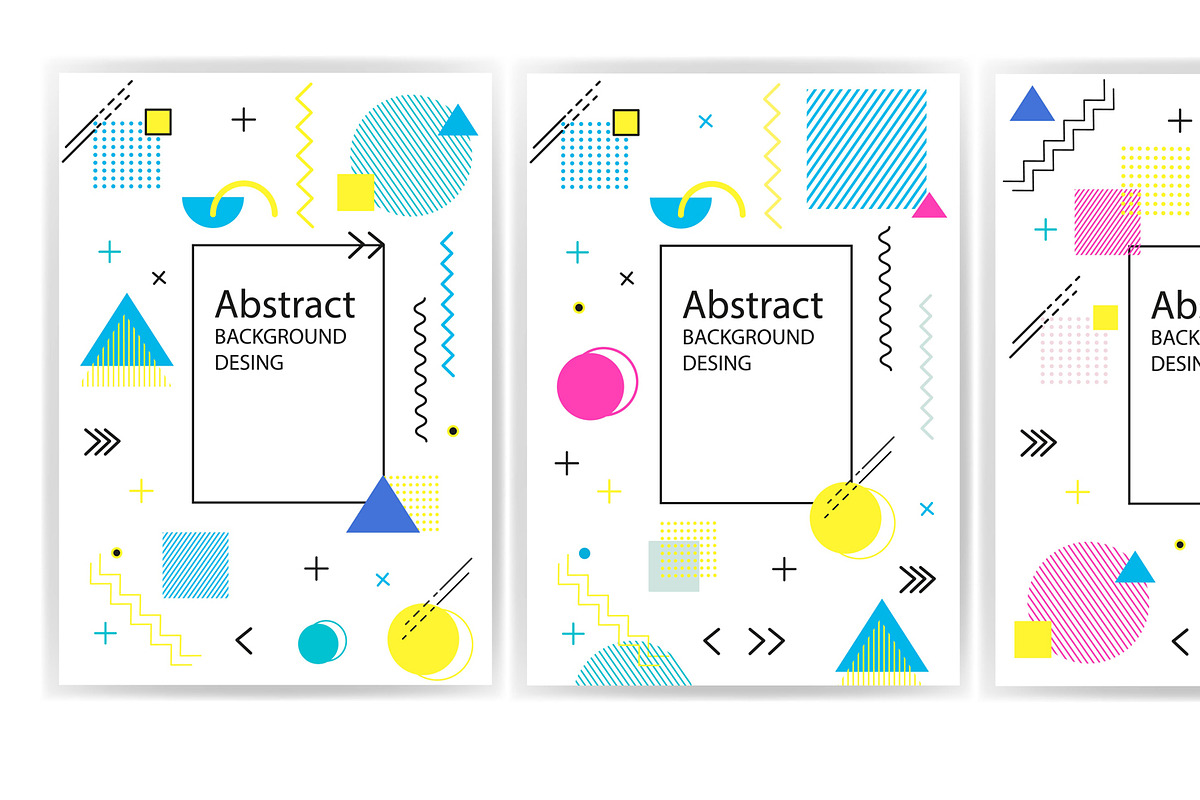 Abstract backgrounds of geometric sh in Flyer Templates - product preview 8