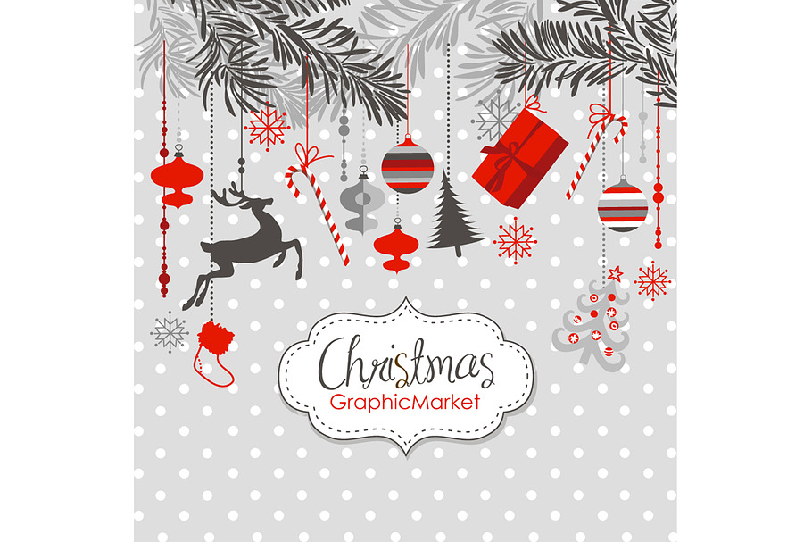 Christmas Clip Art,ornaments in Illustrations - product preview 8