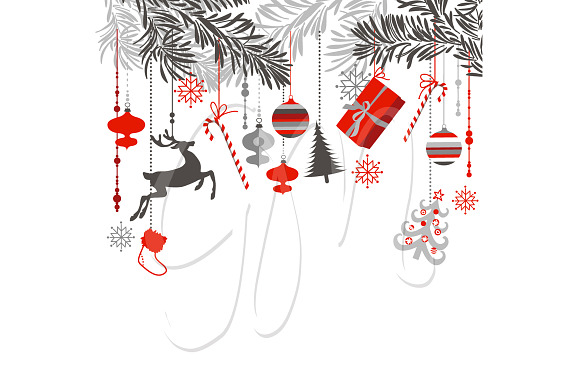 Christmas Clip Art,ornaments in Illustrations - product preview 2