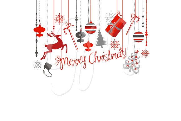Christmas Clip Art,ornaments in Illustrations - product preview 3