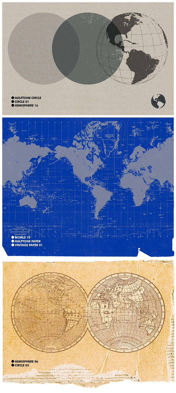 Vintage Maps, Charts & Textures in Textures - product preview 2