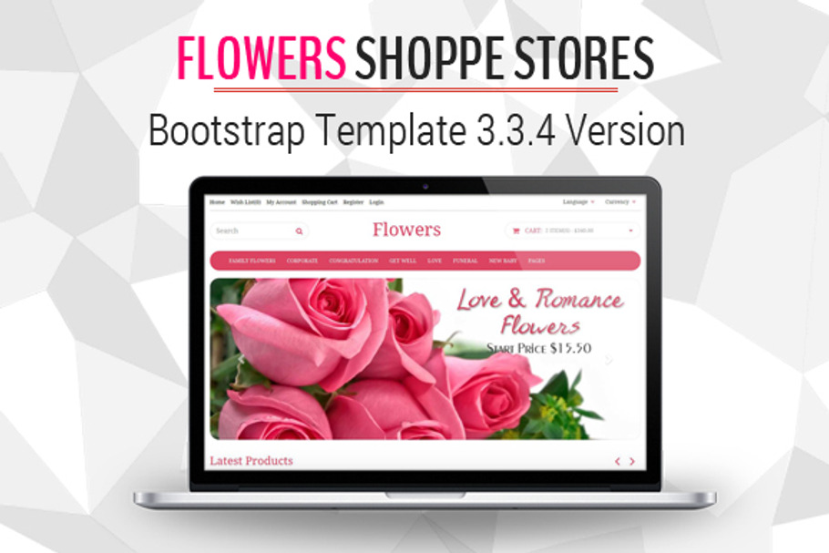 Flowers Shoppe Stores Bootstrap