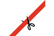 Scissors cut the red tape