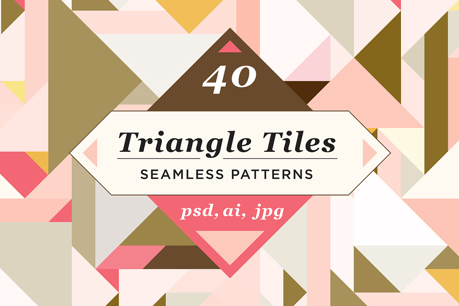 40 Triangle Pattern Tiles