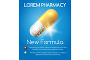 Pharmacy poster with pill