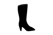 Women's high heel boots icon black 
