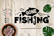 Gone Fishing Cut File