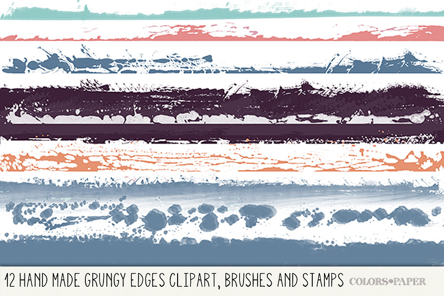 Handmade Grungy Edges Brushes/Png in Photoshop Brushes - product preview 8