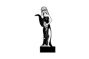  Goddess Fortune icon black on white