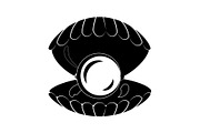  Pearl in the shell icon black 