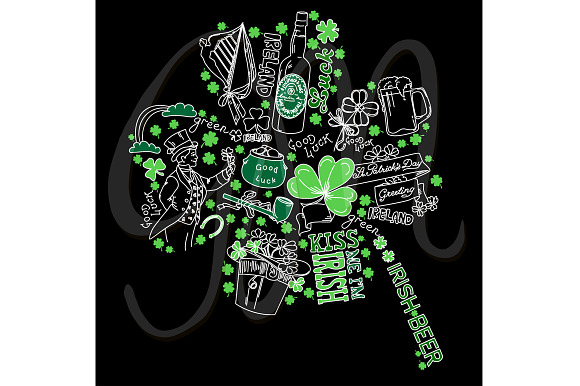 Shamrock St. Patrick's Day clover in Illustrations - product preview 1
