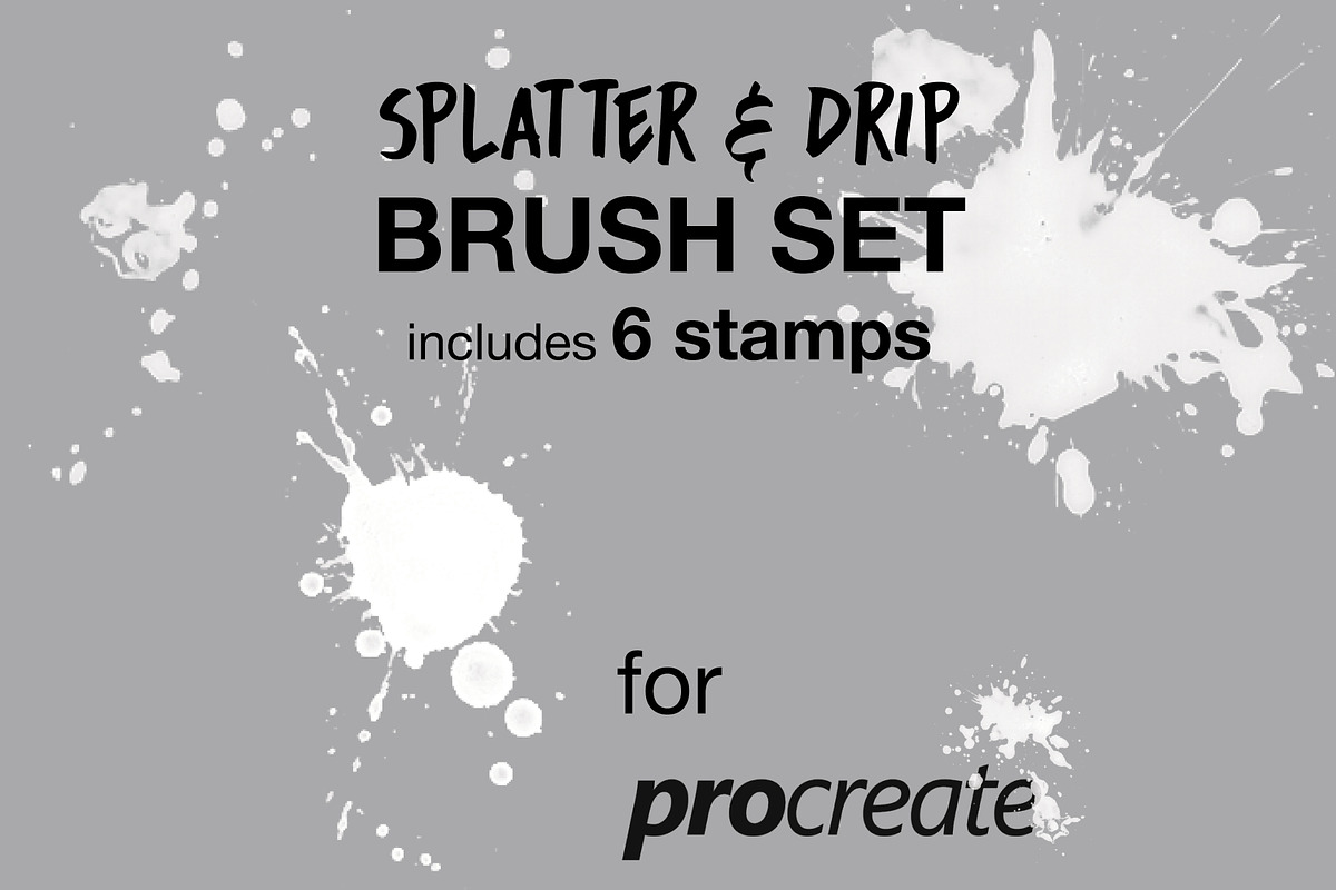 Splatter & Drip Stamp Brush Set in Photoshop Brushes - product preview 8