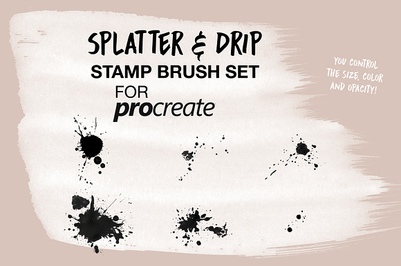 Splatter & Drip Stamp Brush Set in Photoshop Brushes - product preview 4