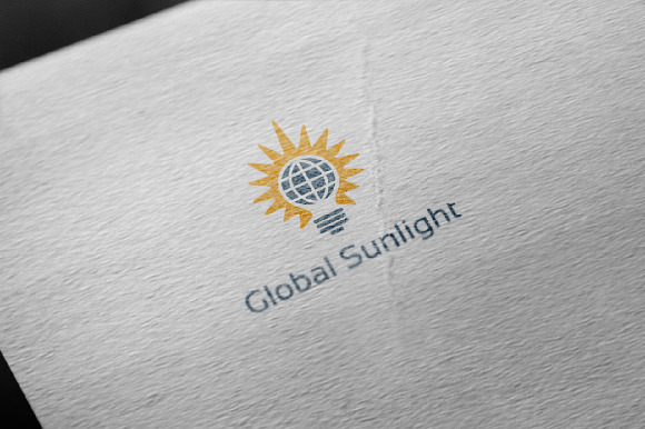 Global Sun Light Bulb Logo in Logo Templates - product preview 1