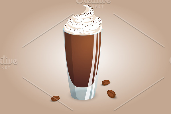 Coffee and cocoa cocktail