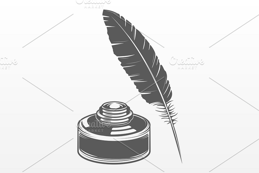Feather Pen and Ink in Objects - product preview 8