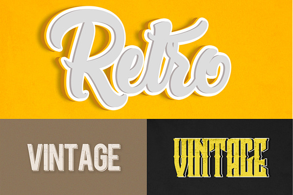 Retro/Vintage Text Effects