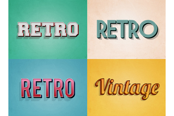 Retro/Vintage Text Effects in Photoshop Layer Styles - product preview 1