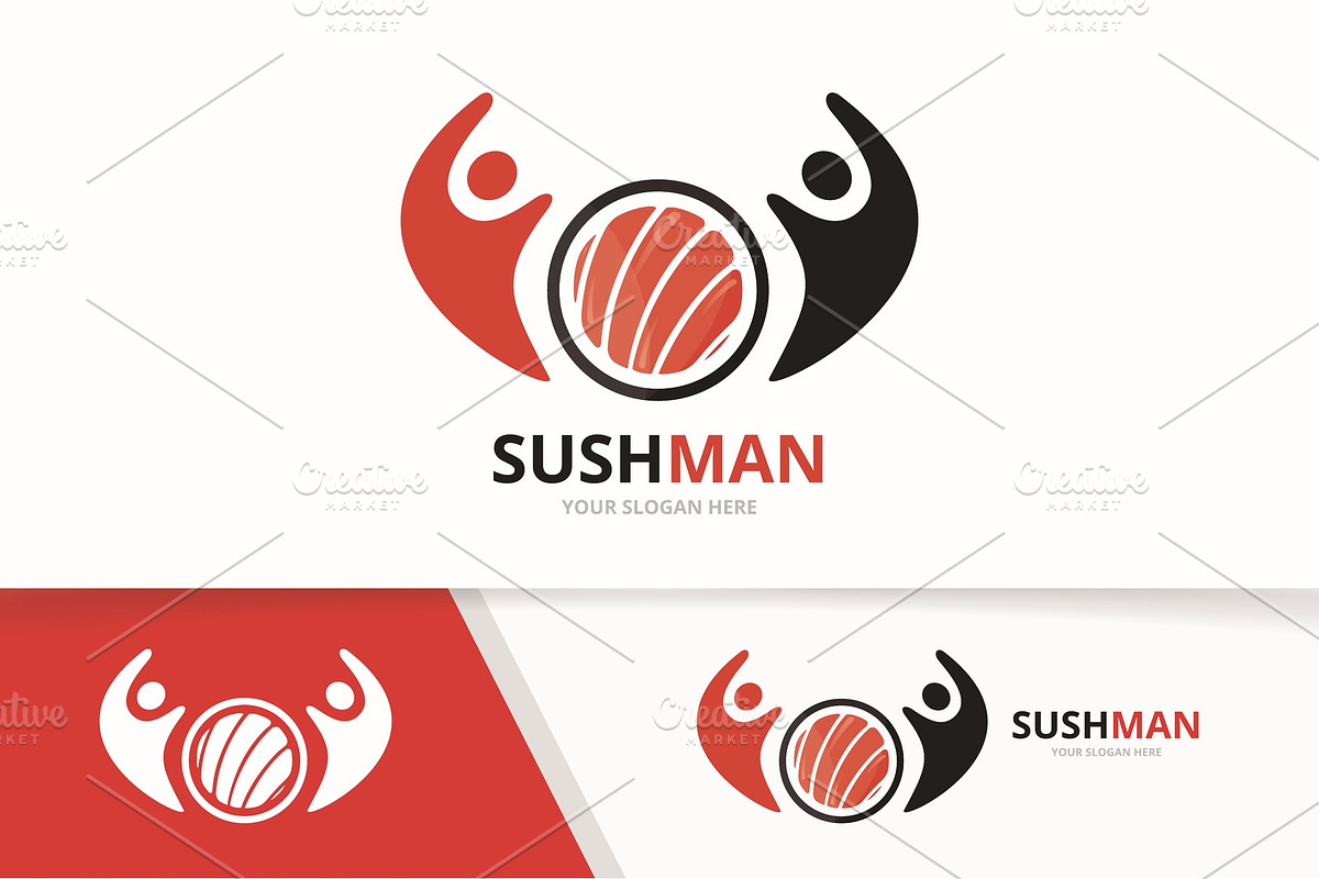 Vector sushi and people logo  in Logo Templates - product preview 8
