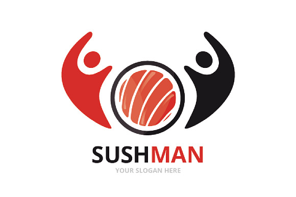 Vector sushi and people logo  in Logo Templates - product preview 1