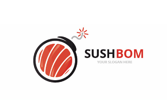 Vector sushi and bomb logo  in Logo Templates - product preview 3