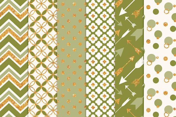 Avocado Bohemian Digital Papers in Patterns - product preview 1