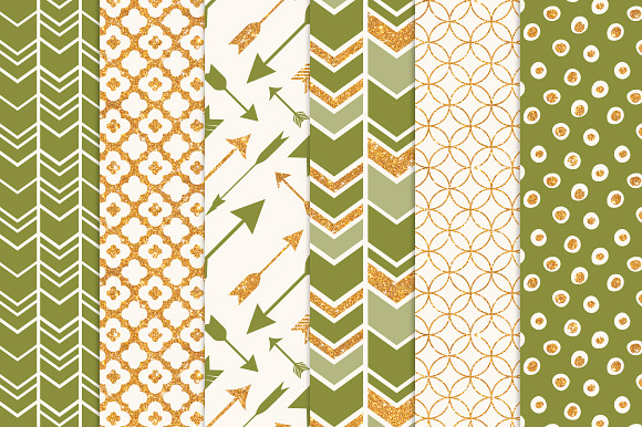 Avocado Bohemian Digital Papers in Patterns - product preview 2