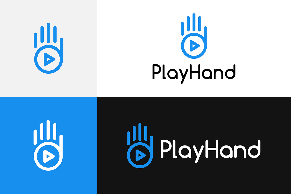 Play Hand Logo in Logo Templates - product preview 8
