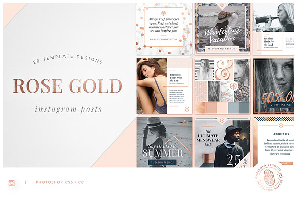 Foiled Instagram Post Bundle in Instagram Templates - product preview 2