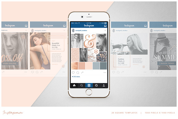Foiled Instagram Post Bundle in Instagram Templates - product preview 3