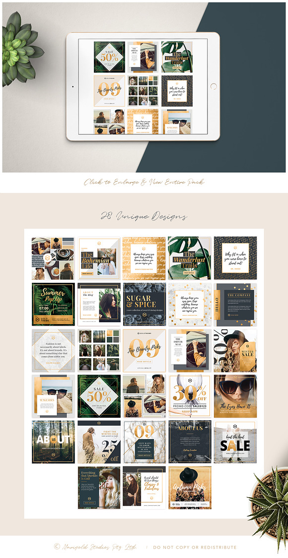 Foiled Instagram Post Bundle in Instagram Templates - product preview 9